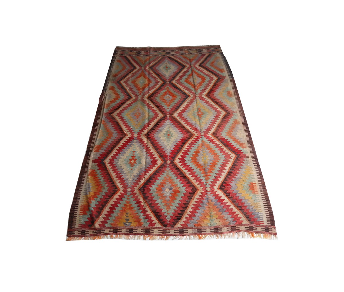 Çam Halı Çok Renkli El Dokuması Anadolu Yün Kilim 615