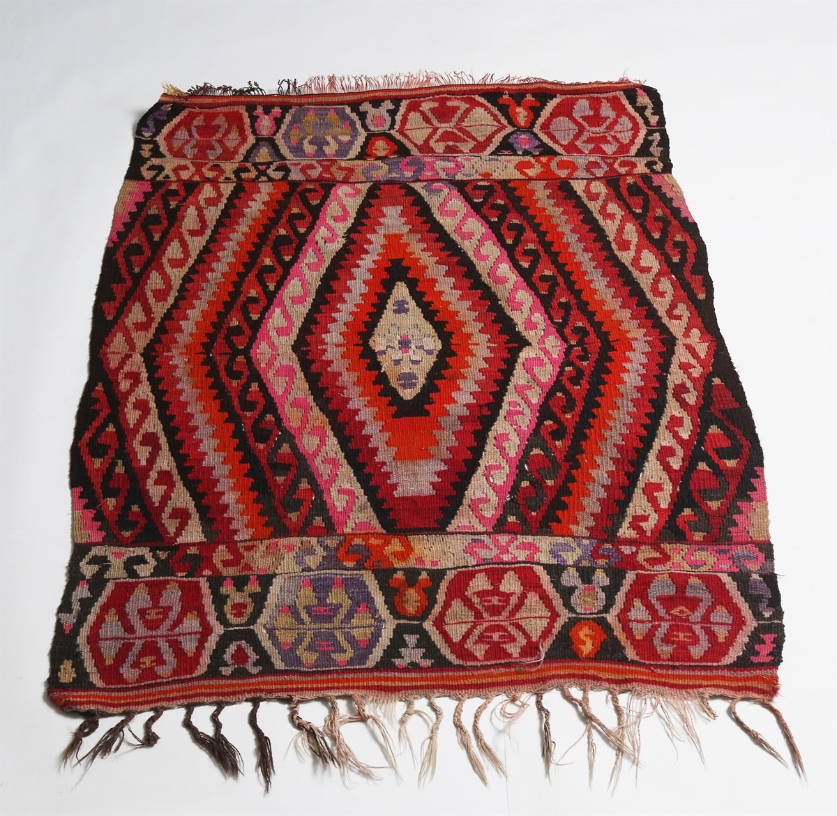 Çam Halı Çok Renkli El Dokuması Anadolu Yün Kilim 1165