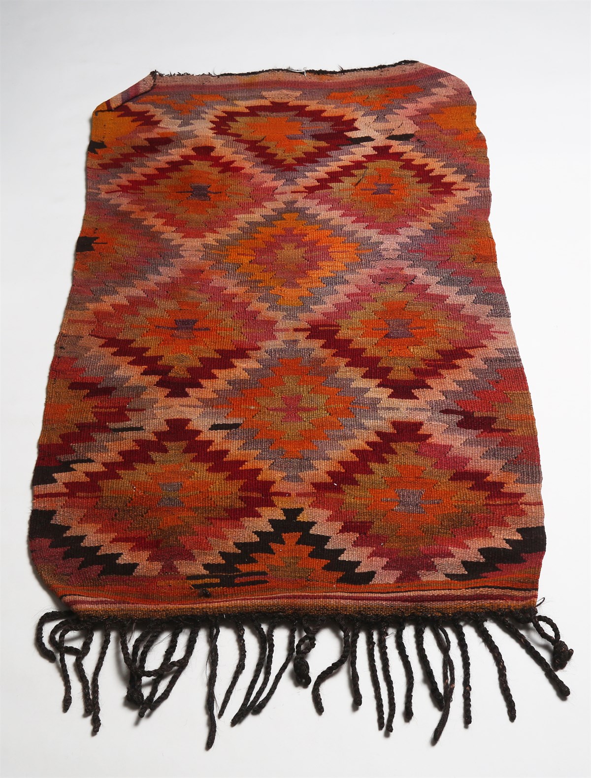 Çam Halı Çok Renkli El Dokuması Anadolu Yün Kilim 1210