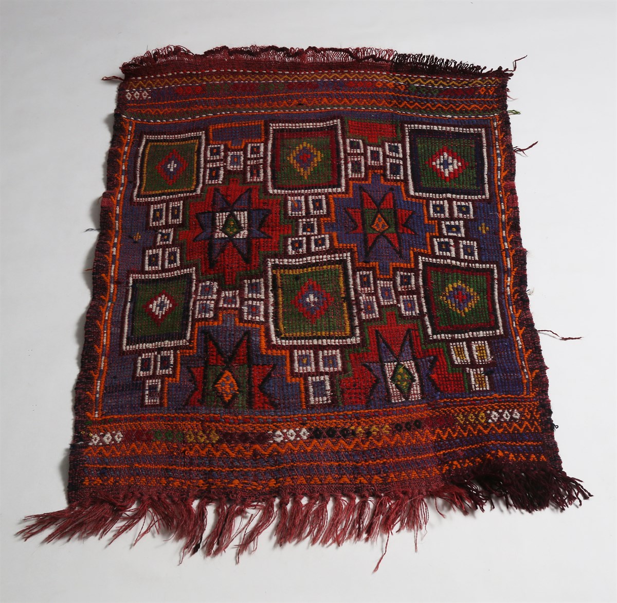 Çam Halı Çok Renkli El Dokuması Anadolu Yün Kilim 1159