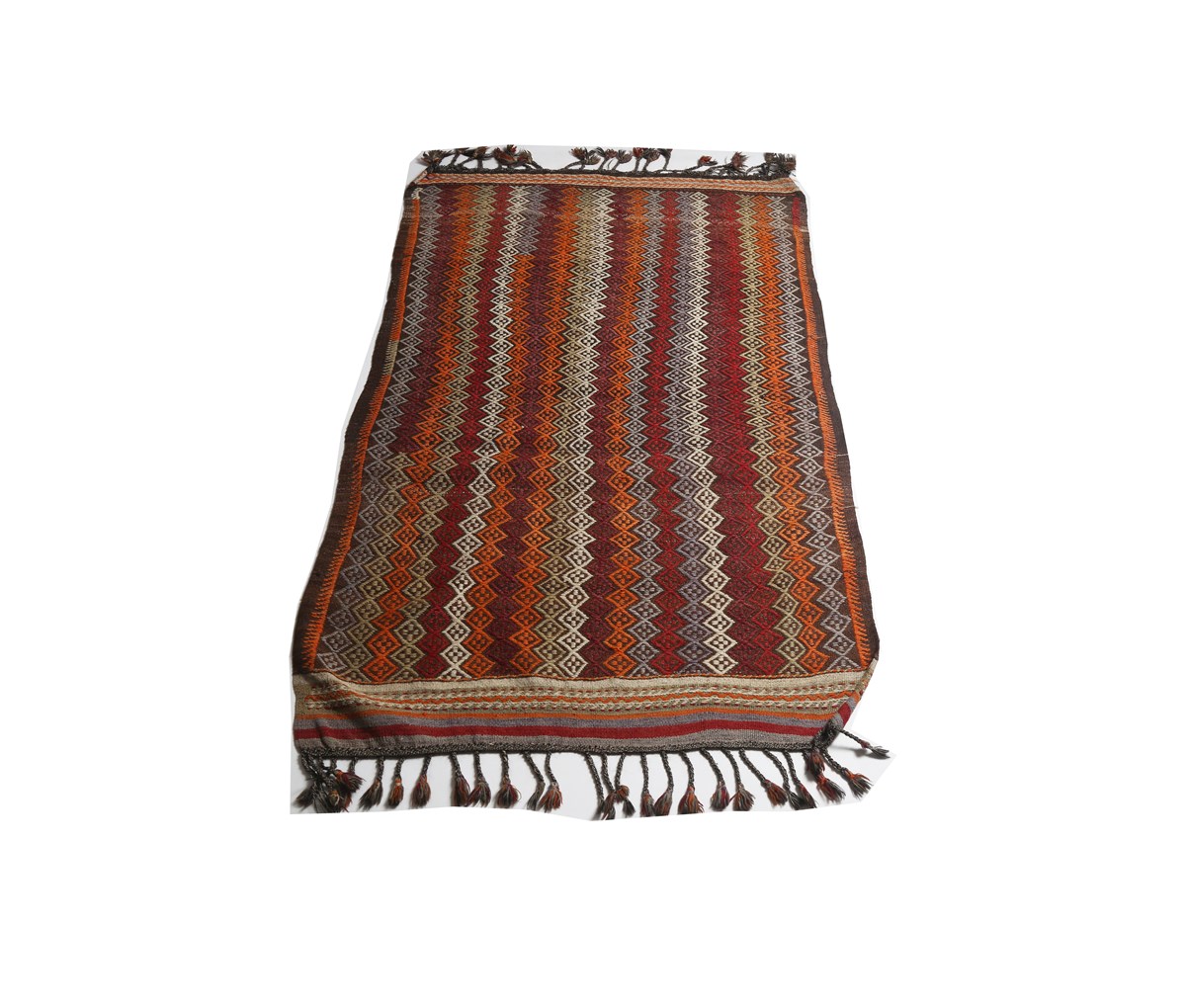 Çam Halı Çok Renkli Kök Boya El Dokuması Anadolu Yün Kilim 635