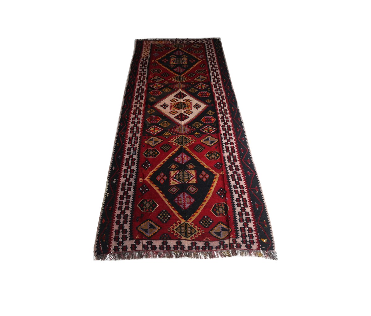 Çam Halı Çok Renkli Kök Boya El Dokuması Anadolu Yün Kilim 618