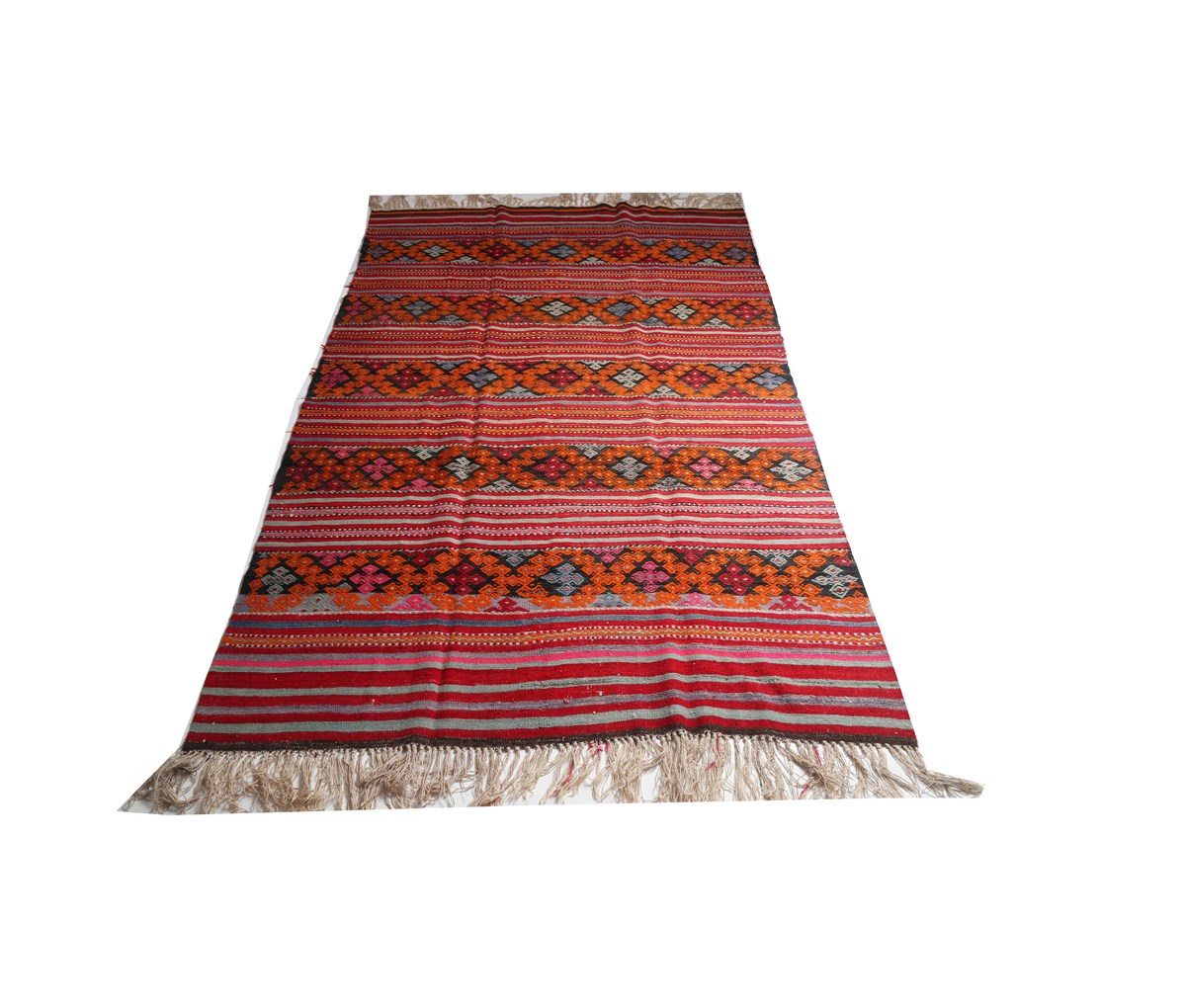 Çam Halı Çok Renkli Kök Boya El Dokuması Anadolu Yün Kilim 631