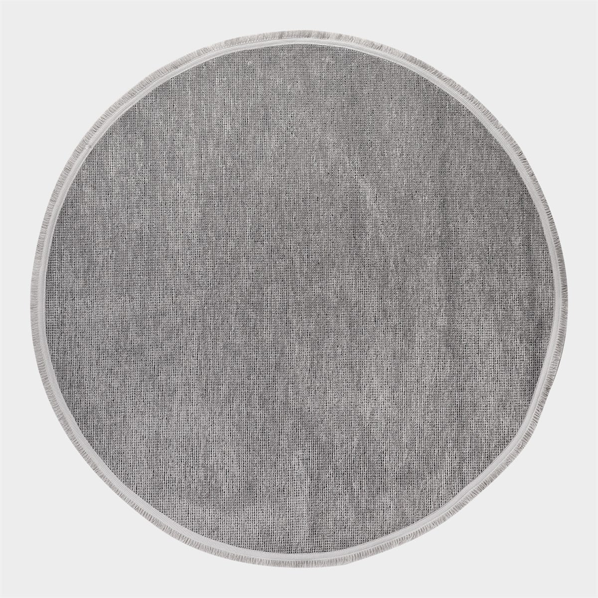 Çam Halı Crea Decolux Azade 8205 Gri Daire Özel Kaymaz Tabanlı Pamuk Dokuma Kilim