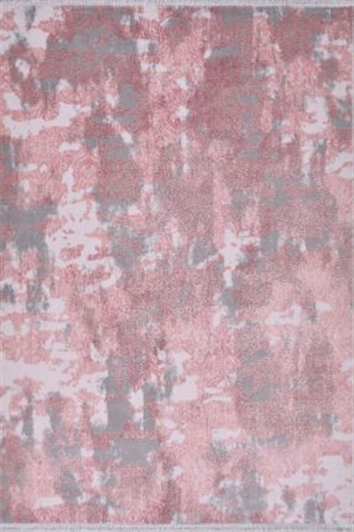 Çam Halı Crea Plus Galaxy Blossom 13510 Gri Pembe Eskitme Desenli Makine Halısı