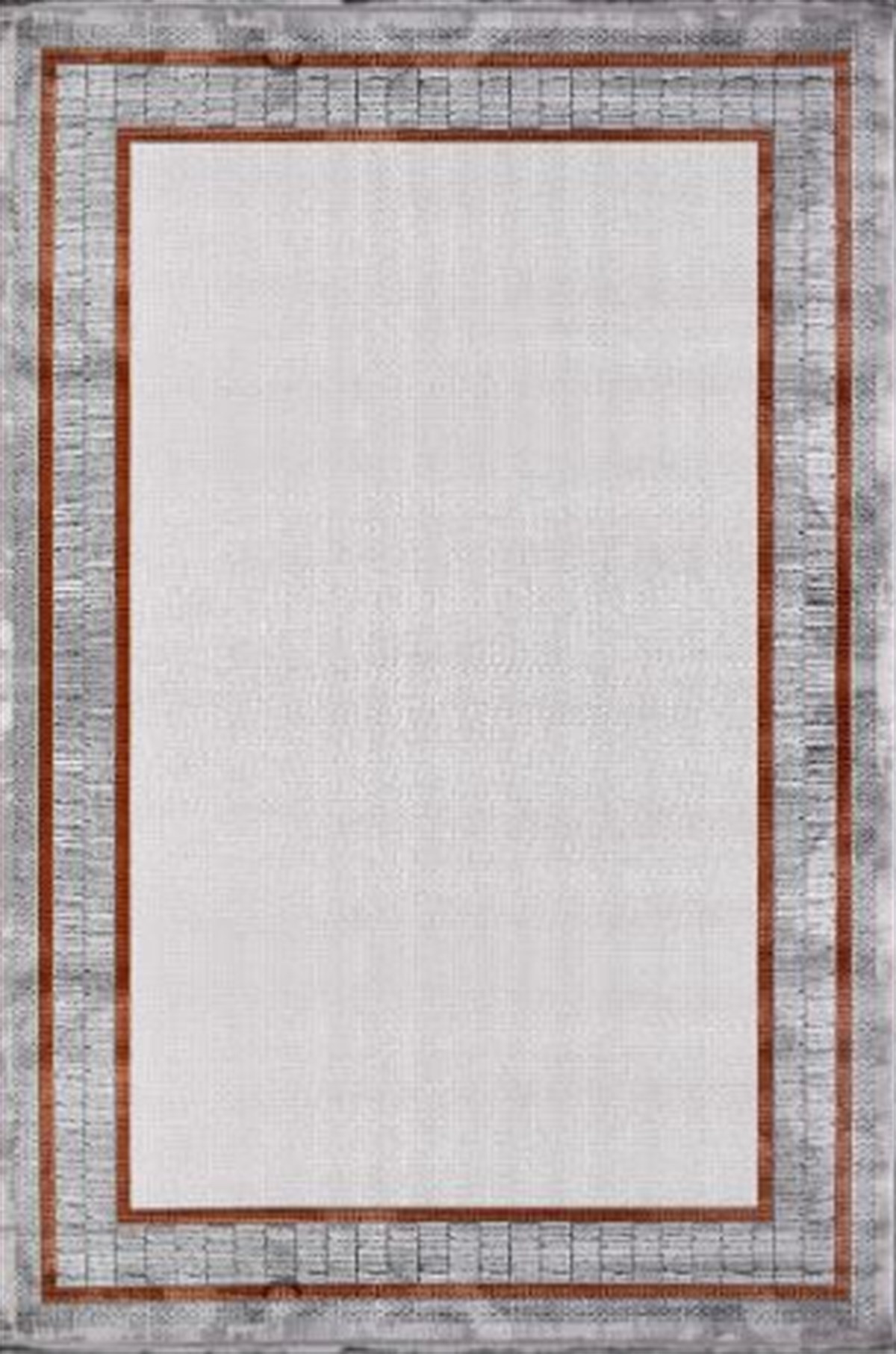 Çam Halı Crea Plus Stone Roxanne 17166 Gri Bakır Modern Desenli Makine Halısı