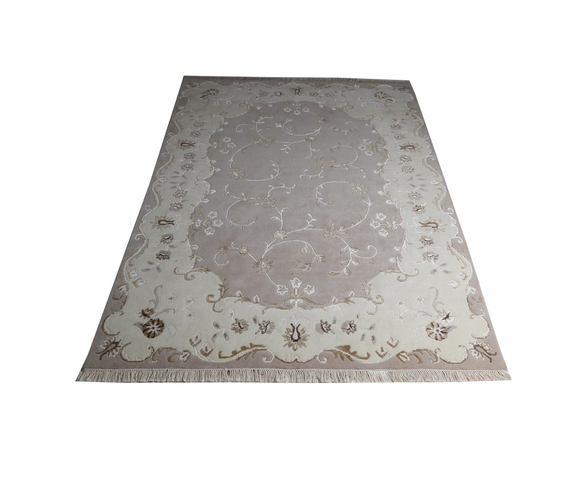Çam Halı Diana 723 White Beige Yeni Zellanda Yünü ve Viskon El Dokuması Halı