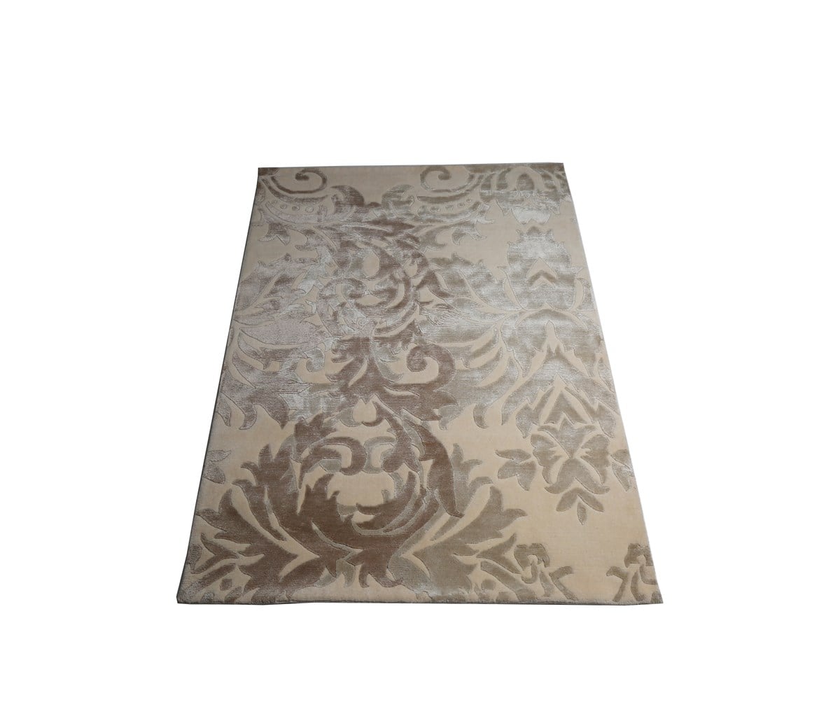 Çam Halı Diana Damask 17 Bej Modern Desen Yün El Dokuması Halı
