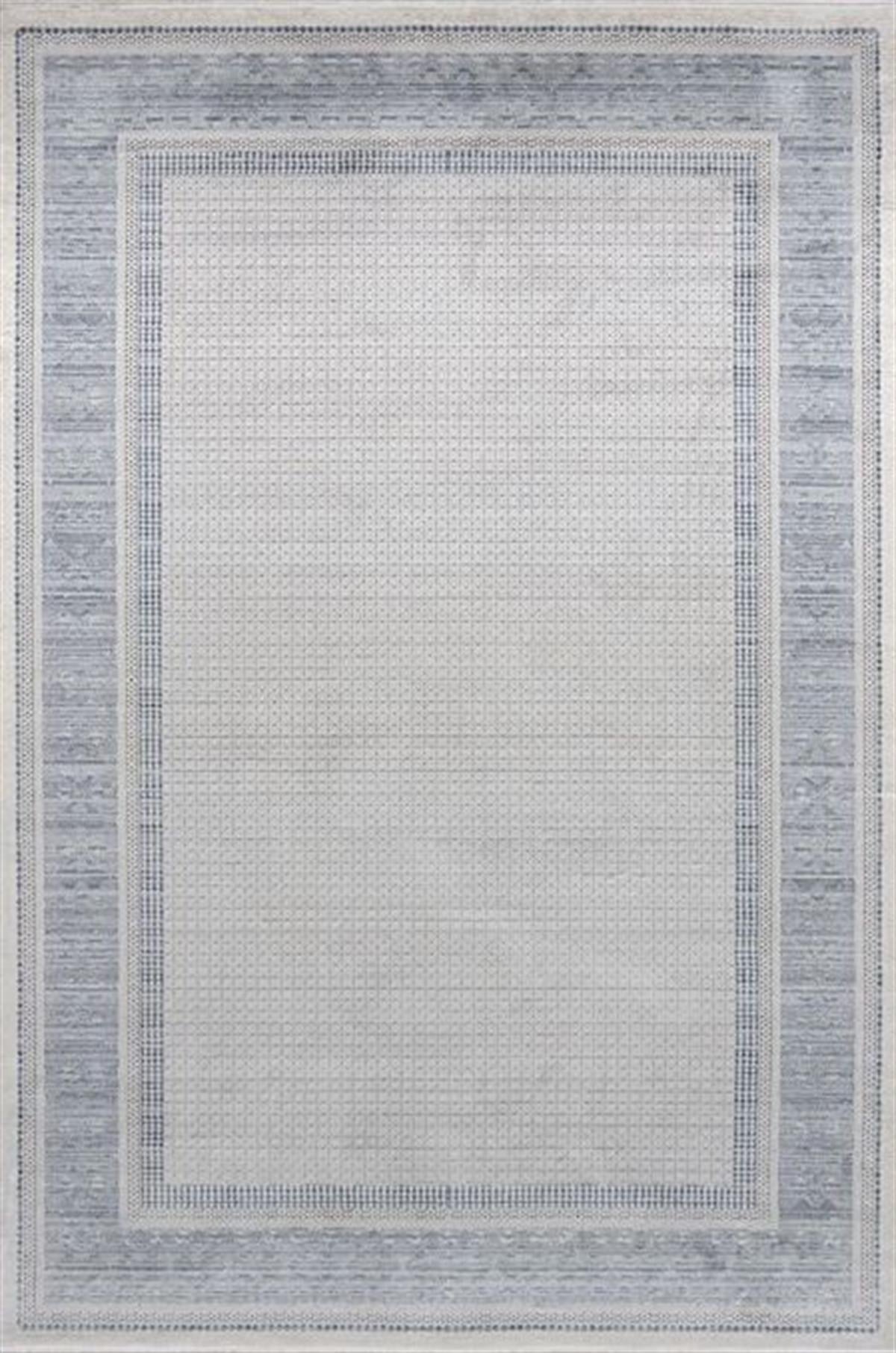 Çam Halı Elit 1502 Mavi Bej Romans Halı Modern Desenli Makine Halısı