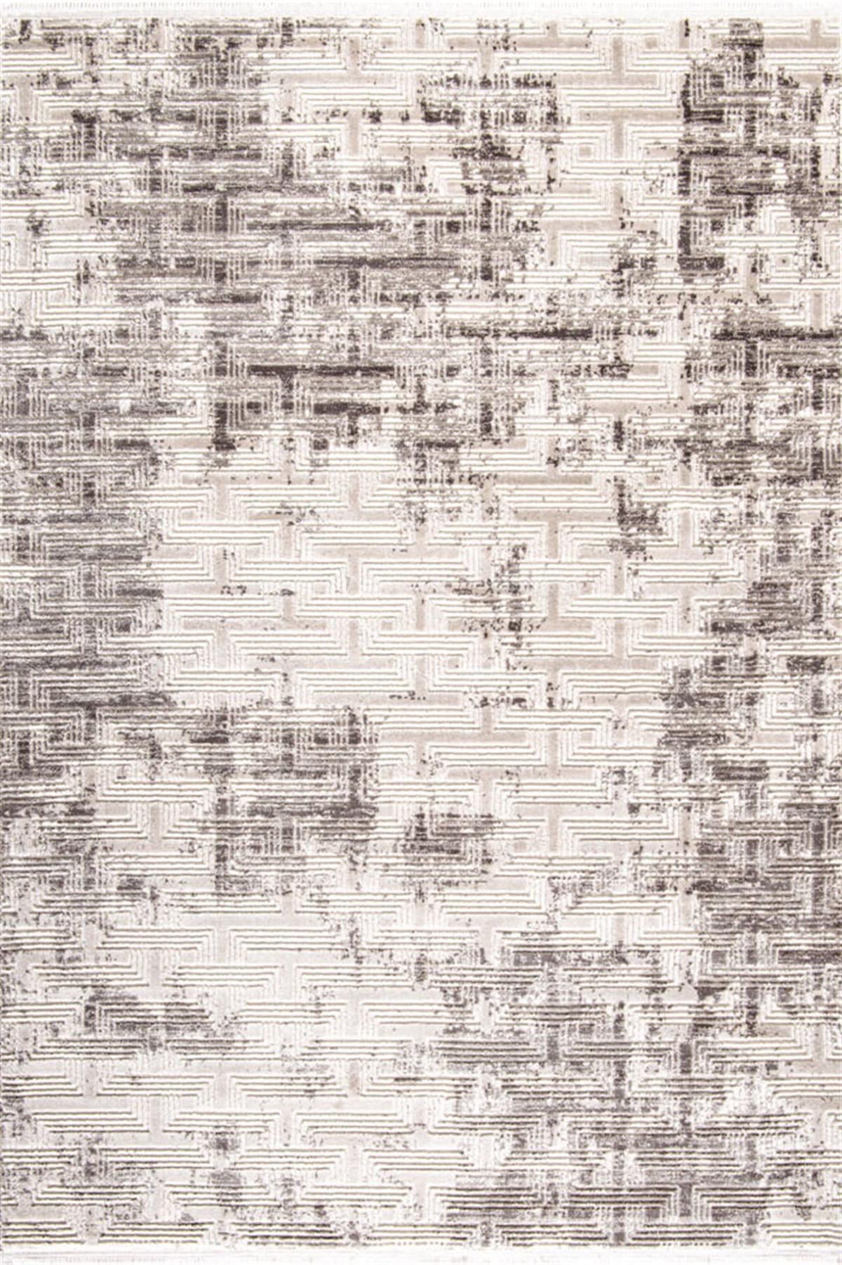 Çam Halı Eliza 4321 Gri Enti Halı Modern Desenli Makine Halısı