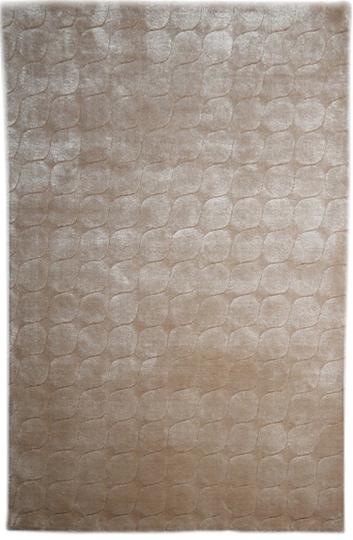 Çam Halı Emboss JR 67 Beige Modern Desen Yeni Zellanda Yünü ve Viskon El Dokuması Halı