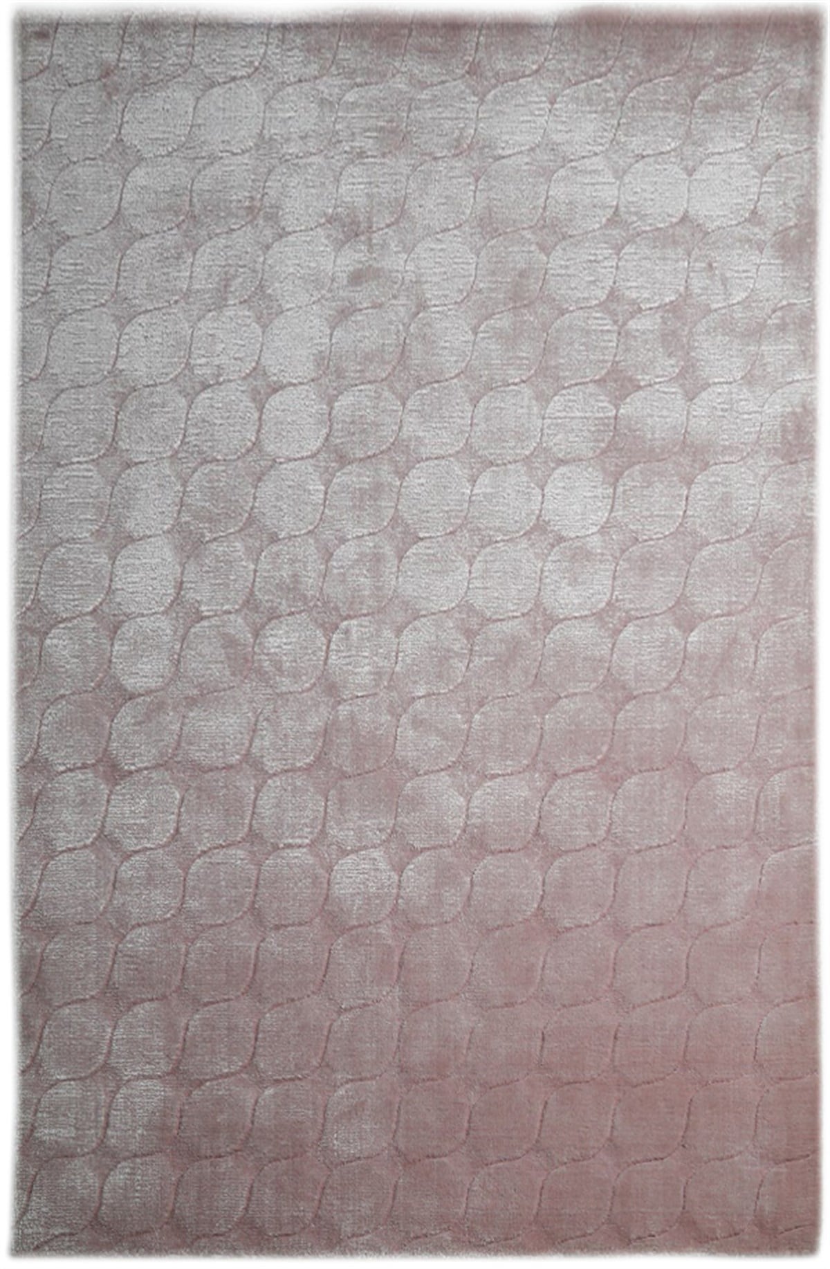 Çam Halı Emboss JR 67 Pink Modern Desen Yeni Zellanda Yünü ve Viskon El Dokuması Halı