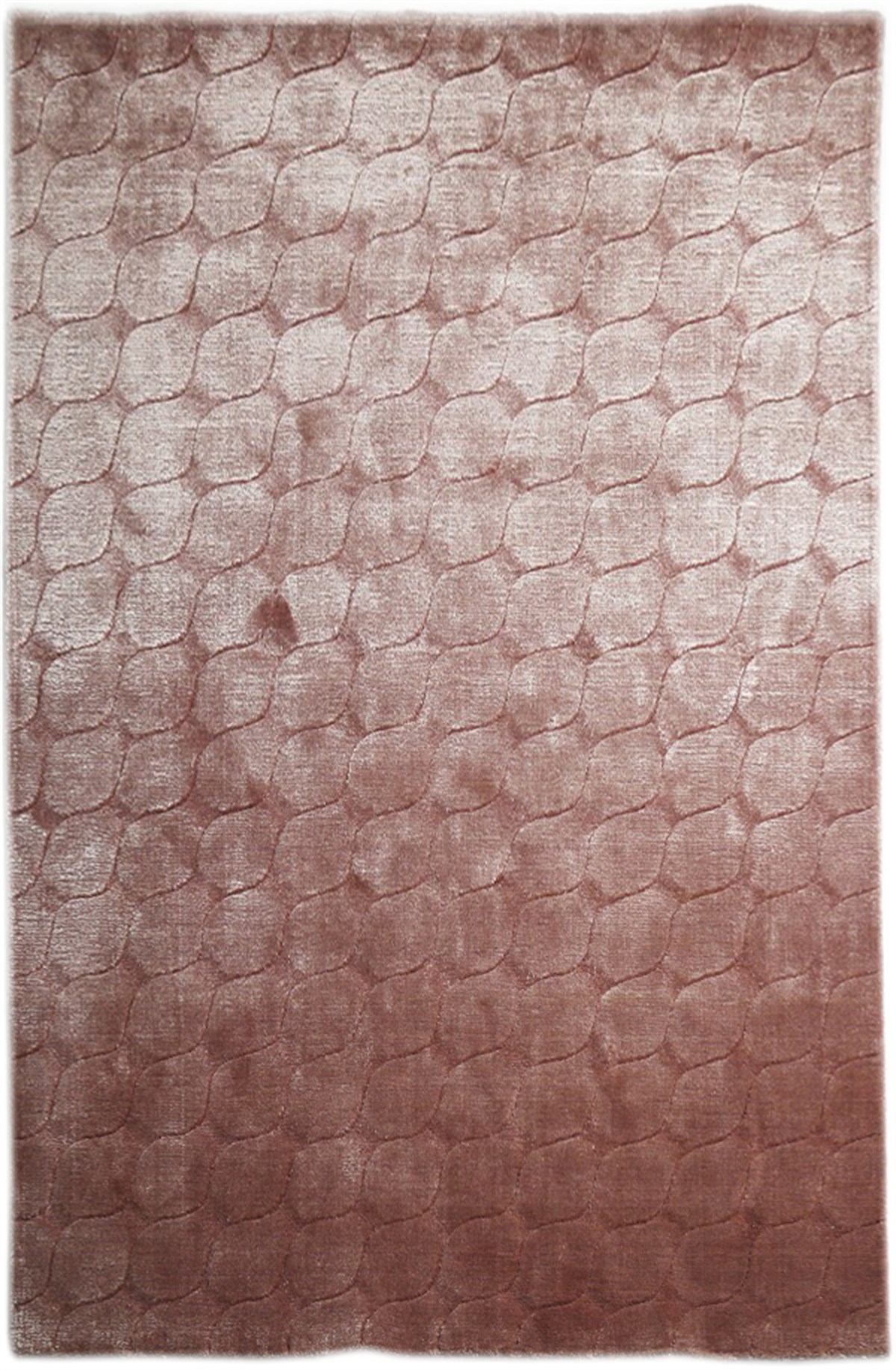 Çam Halı Emboss JR 67 Rose Modern Desen Yeni Zellanda Yünü ve Viskon El Dokuması Halı