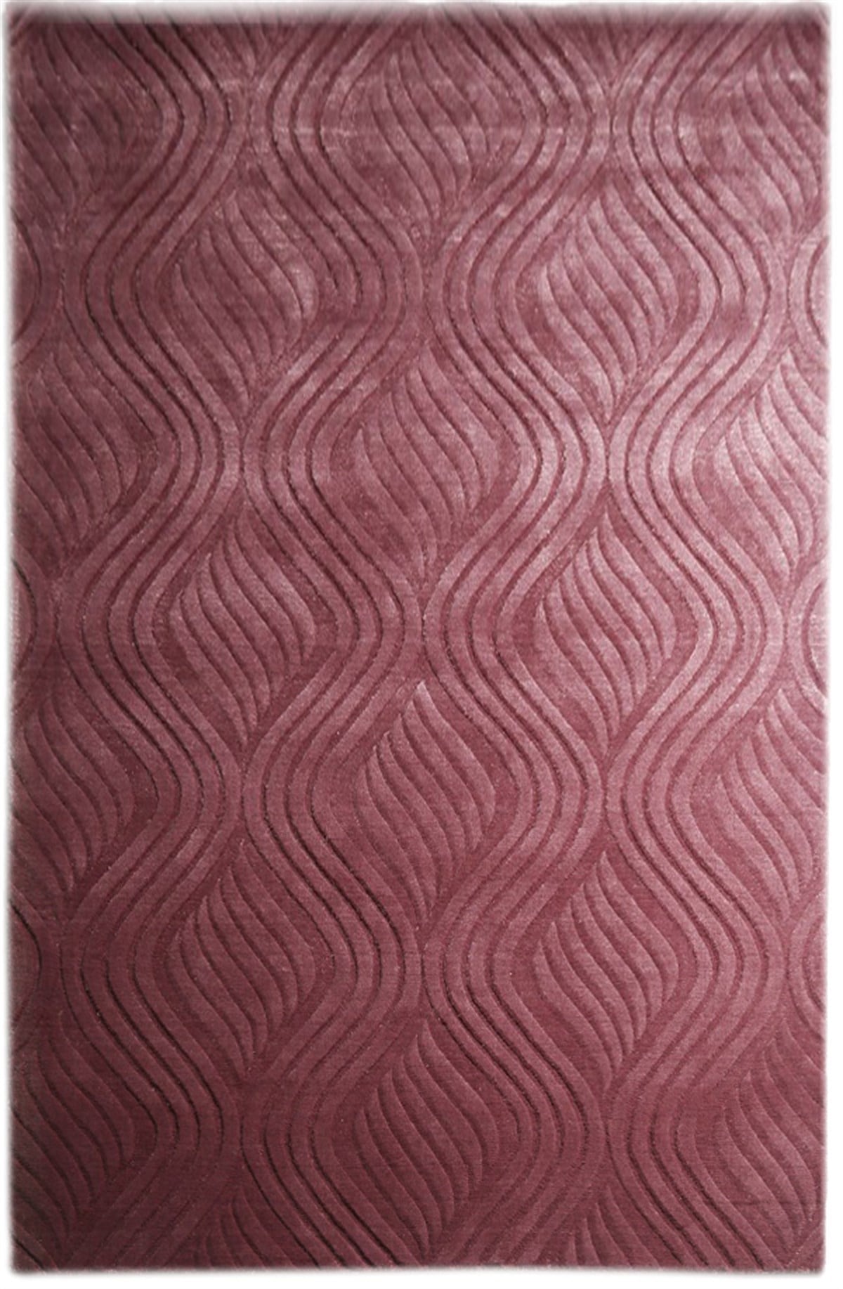 Çam Halı Emboss JR10 Rose Modern Desen Yeni Zellanda Yünü ve Viskon El Dokuması Halı