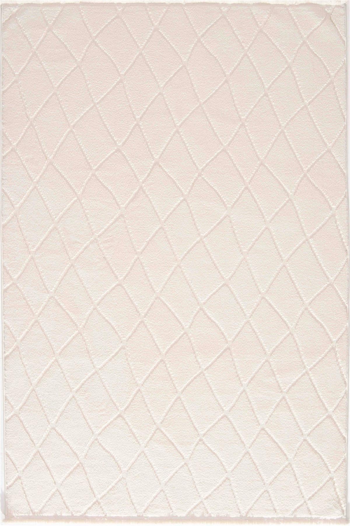 Çam Halı Eyfel 3109 Krem Romans Halı Modern Desenli Makine Halısı