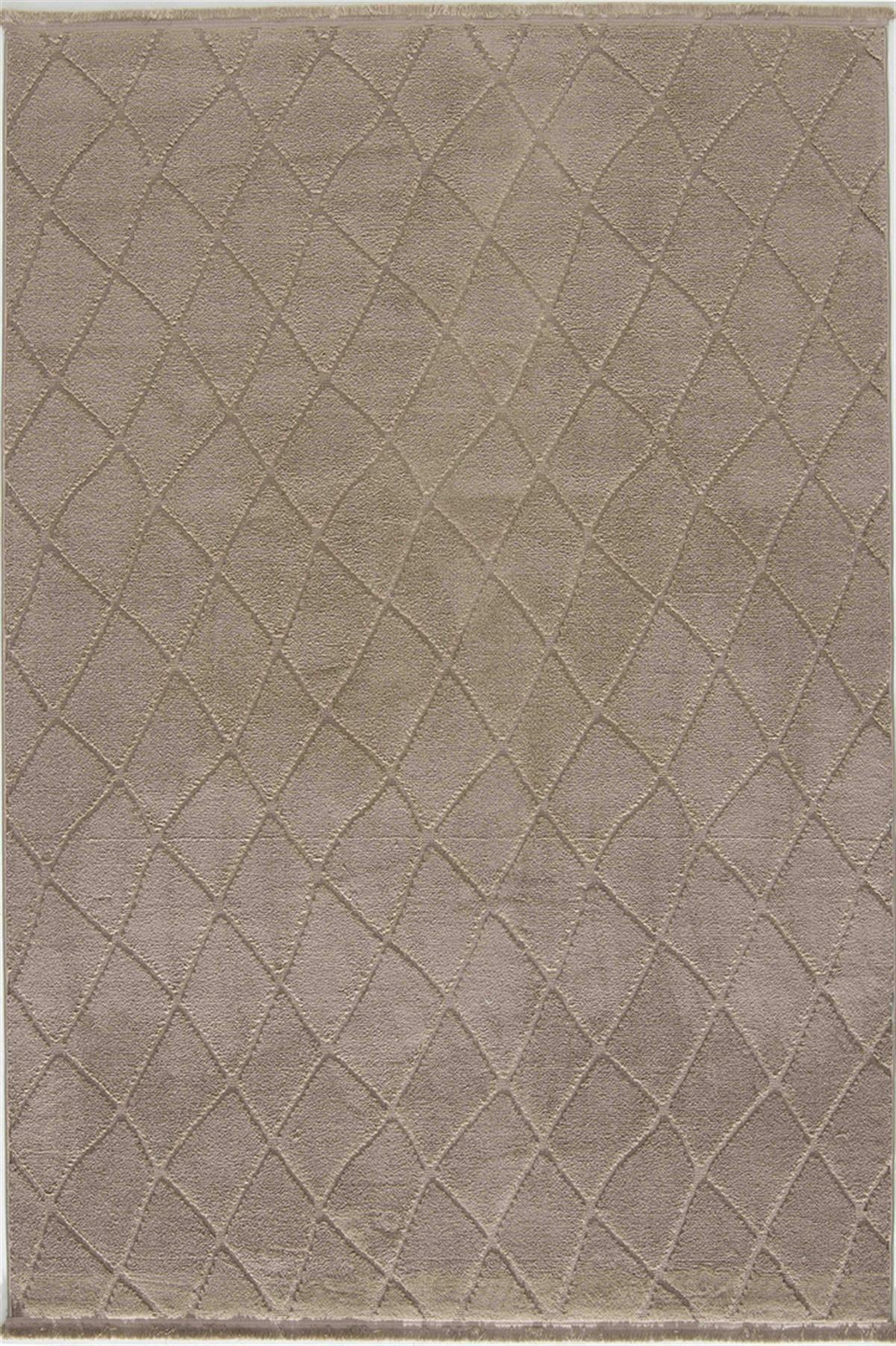 Çam Halı Eyfel 3110 Vizon Romans Halı Modern Desenli Makine Halısı