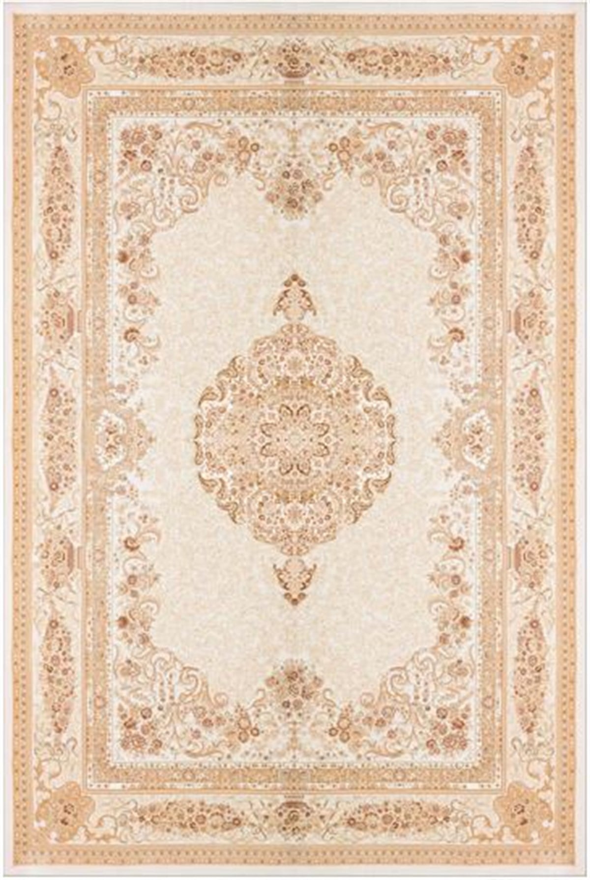 Çam Halı Gloria TD688 Bej Klasik Desen Dokuma Saçaklı Kilim