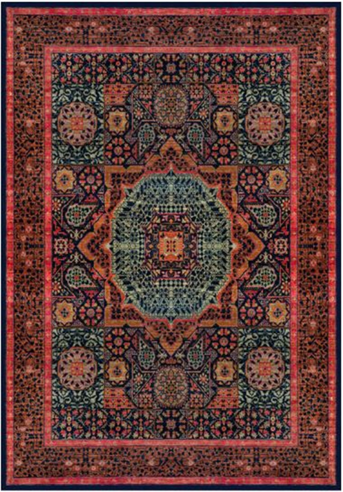 Çam Halı Gloria TD736 Multi Klasik Desen Dokuma Saçaklı Kilim