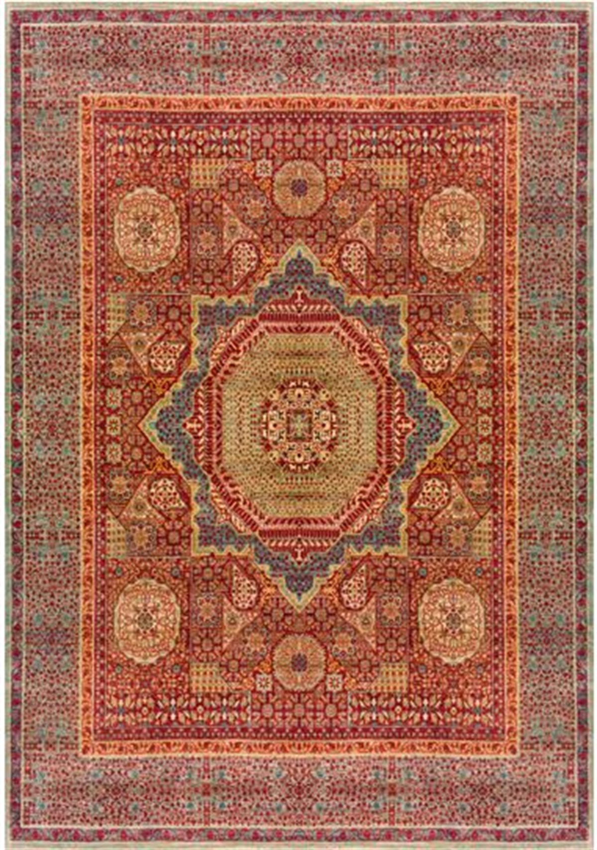 Çam Halı Gloria TD745 Multi Klasik Desen Dokuma Saçaklı Kilim