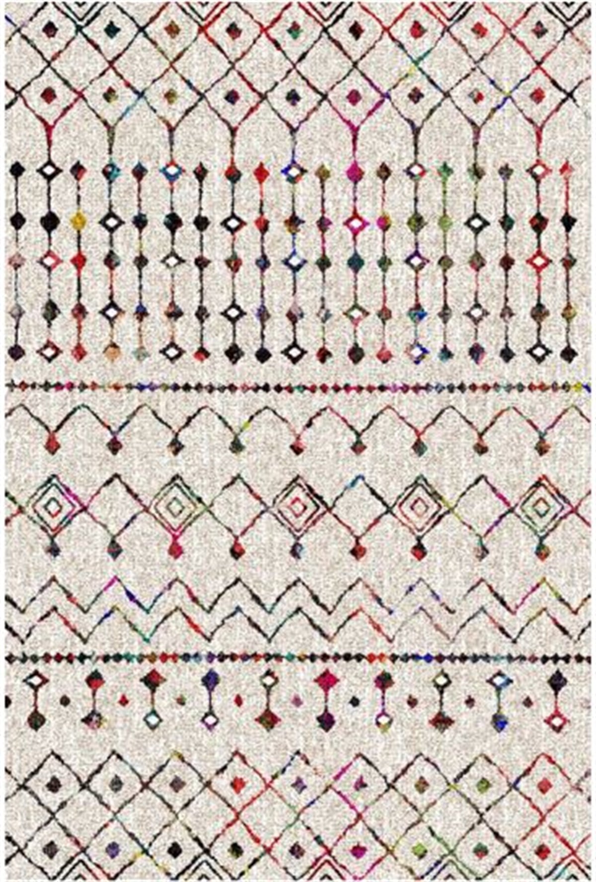 Çam Halı Gloria TD86204 Multi İskandinav Tarzı Dokuma Saçaklı Kilim