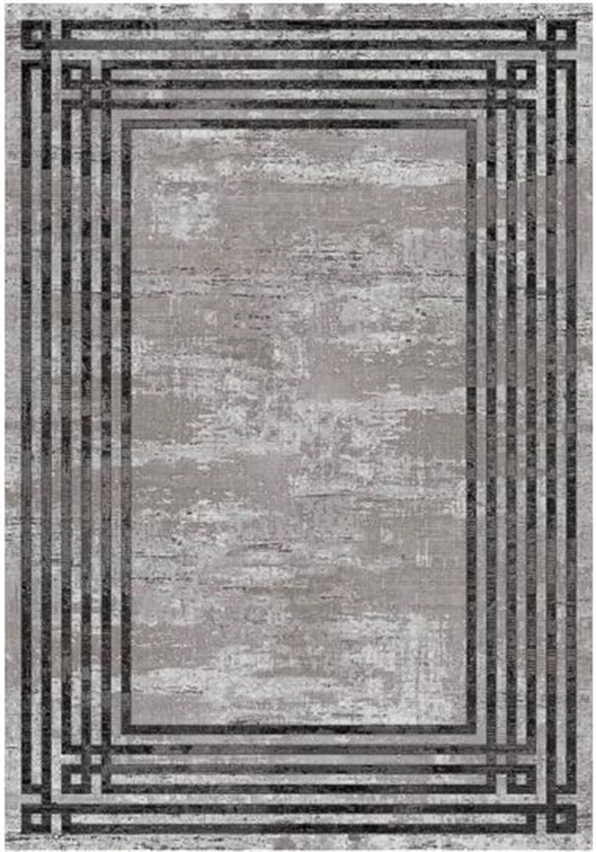 Çam Halı Gloria TD95402 Gri Art Deco Modern Desen Dokuma Saçaklı Kilim