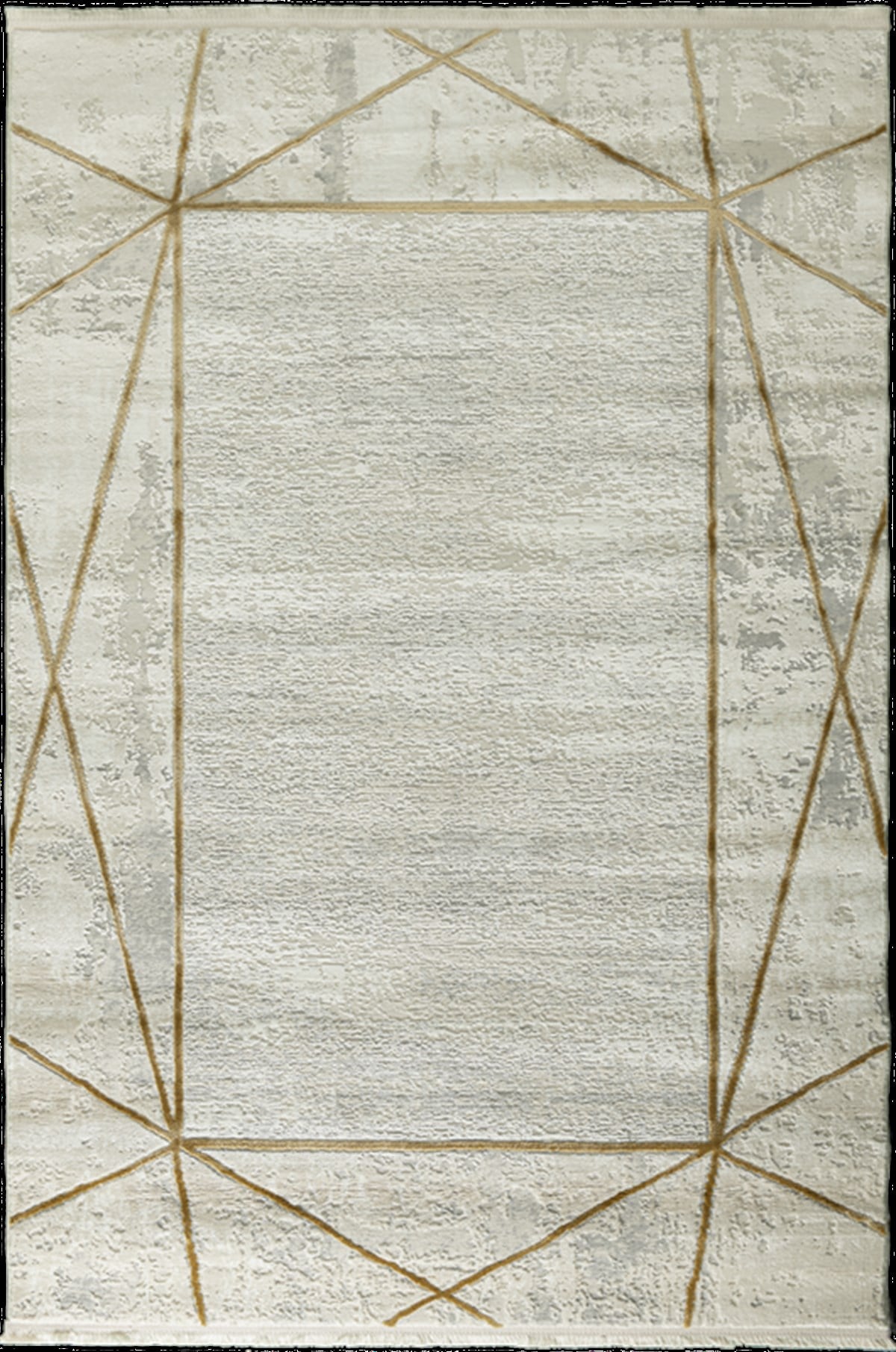 Çam Halı Mabeyn 12902 Krem Gold Tuğra Halı Modern Desen Halı