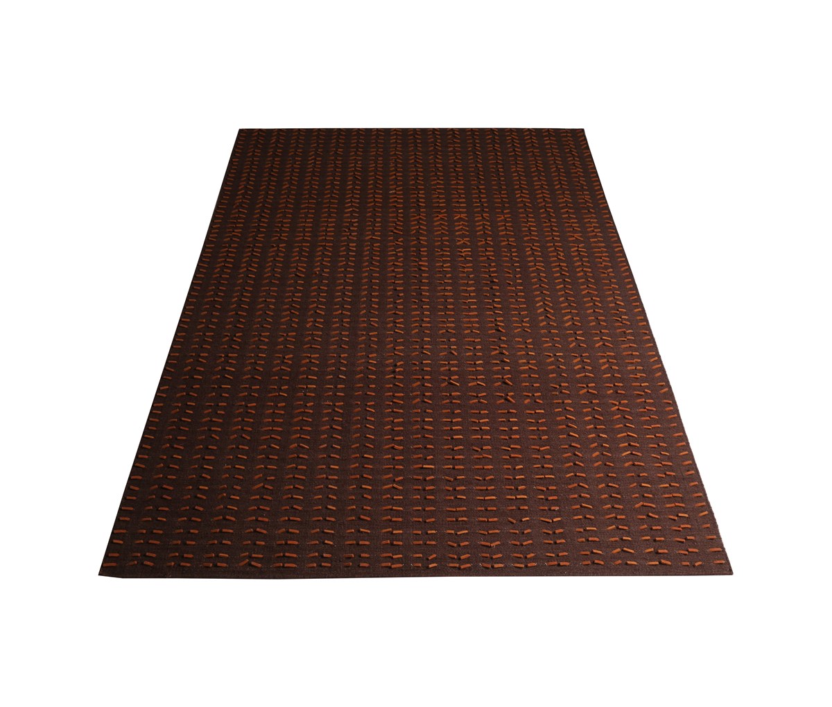 Çam Halı Mat Kilim Kahverengi Turuncu Yün El Dokuması Kilim