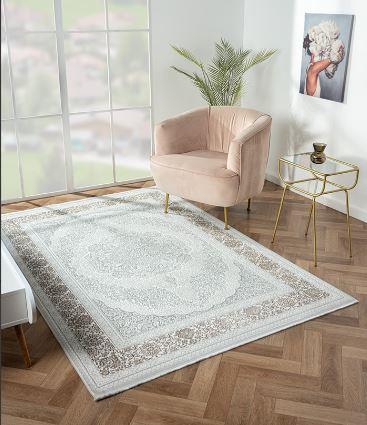 Çam Halı Nordic NX005A Bej Klasik Desen Salon Halısı