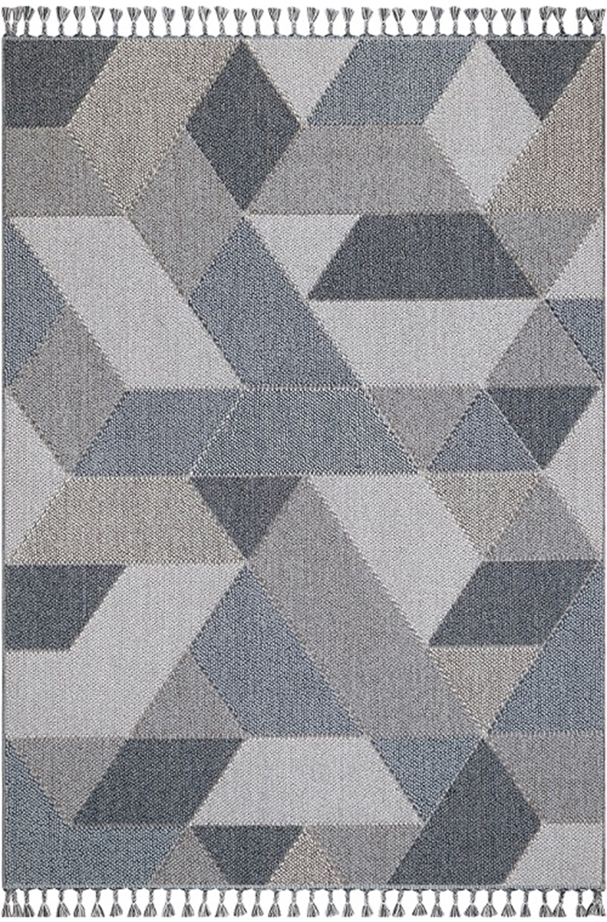 Çam Halı Oslo 19477 Gri Türkmen Halı İskandinav Tarzı Modern Halı