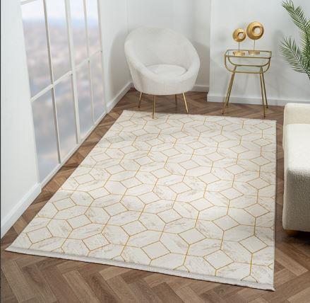 Çam Halı Scarlet SC010A Gold Modern Desen Salon Halısı
