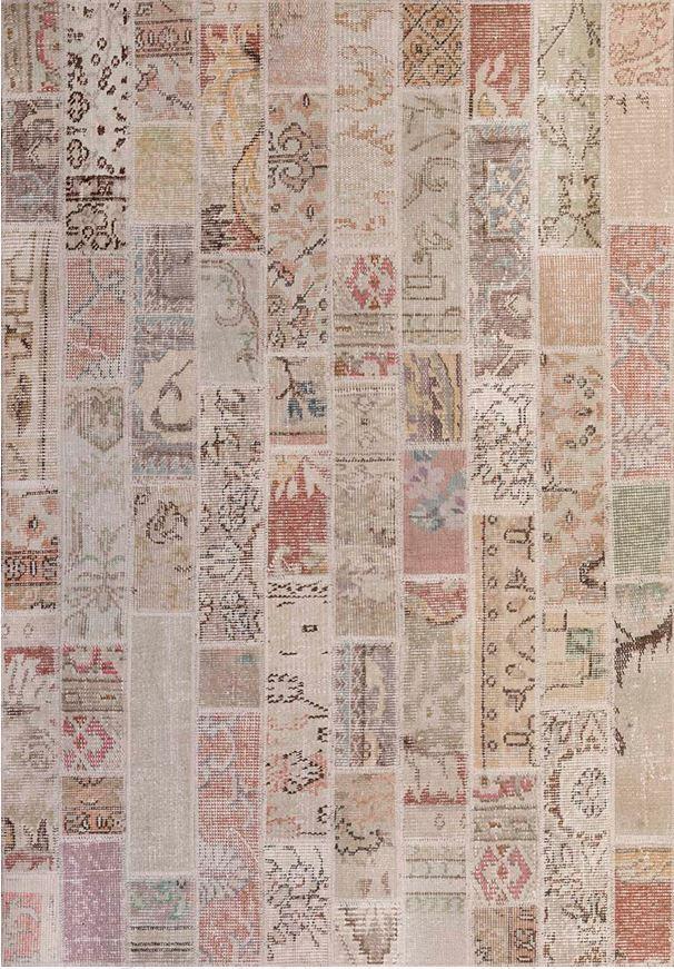 Çam Halı Siesta Patchwork 32-456 Etnik Eskitme Desenli Dokuma Tabanlı Yıkanabilir Şönil Salon ve Oda Halısı