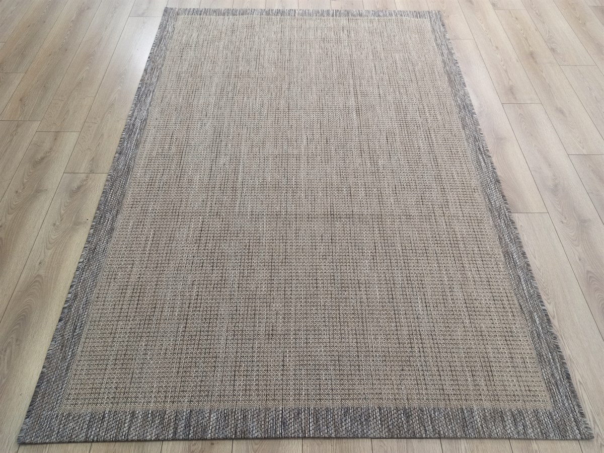 Çam Halı Sisal 9509 Bej Bordürlü Jüt Sisal Kilim