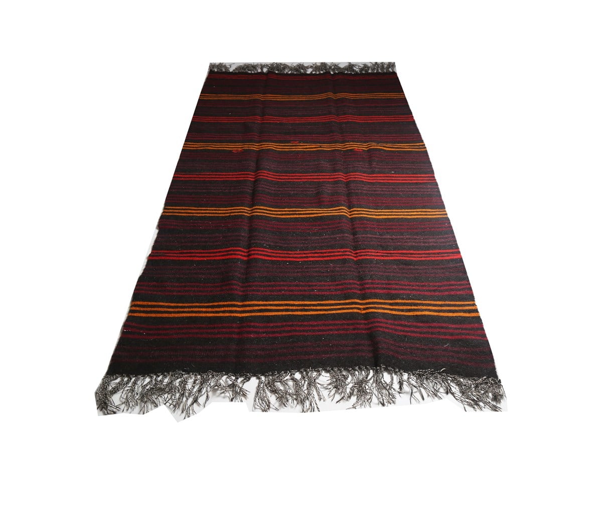 Çam Halı Siyah El Dokuması Anadolu Yün Kilim 633