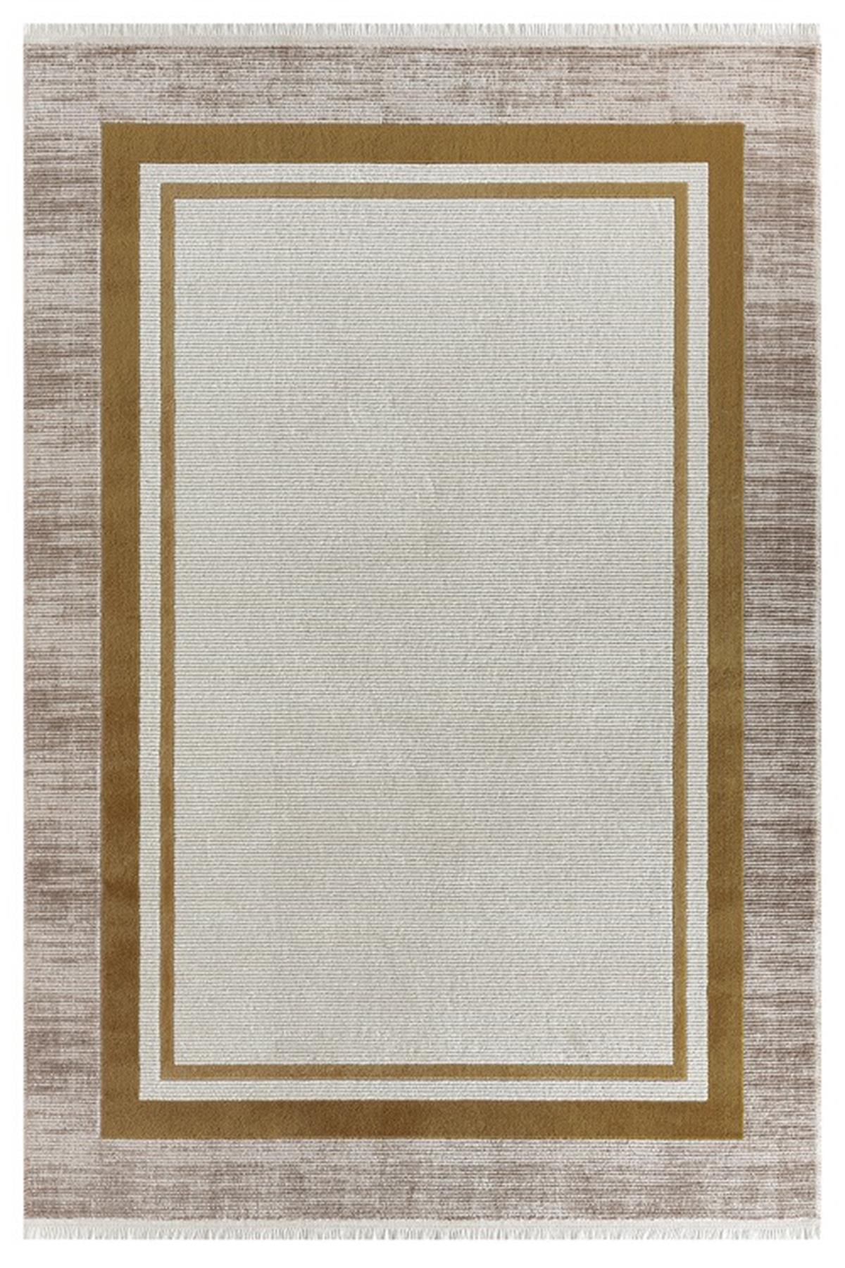 Çam Halı Zen 7001 Gold Seyran Halı Modern Desen Makine Halısı