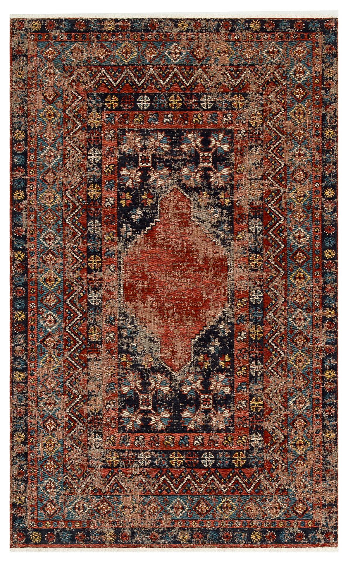 EKO Halı ANADOLU KILIM AND 04 MULTY Anadolu Antik Desenli Yıkanabilir Kaymaz Tabanlı Etnik Kilim