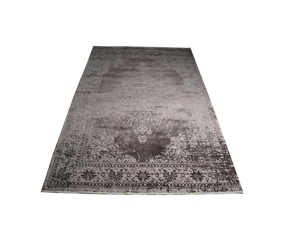 Eko Halı Heritage 615 Kahverengi Vintage Desen Yün-Viskon Özel Tezgah Halısı