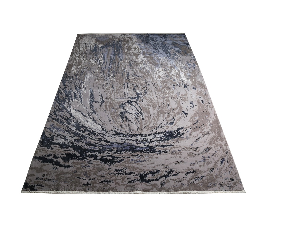Eko Halı Heritage 626 Gri Mavi Modern Desen Yün-Viskon Özel Tezgah Halısı
