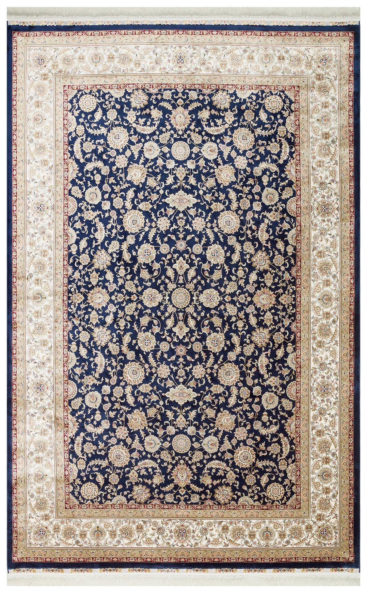 EKO Halı ISFAHAN ISF 03 NAVY CREAM Klasik Desenli Yüksek Kalite Sık Dokuma Makine Halısı