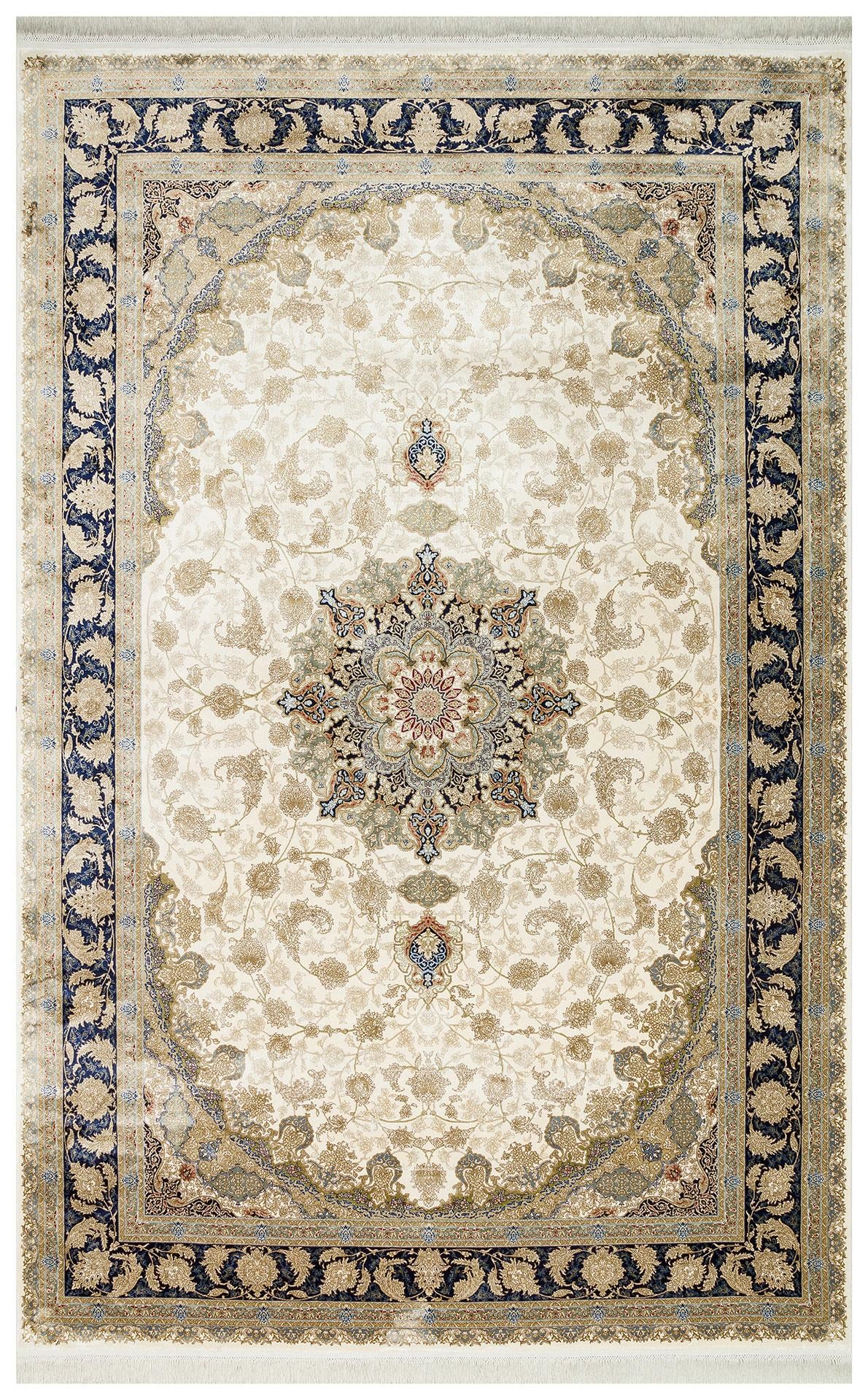 EKO Halı ISFAHAN ISF 04 CREAM Klasik Desenli Yüksek Kalite Sık Dokuma Makine Halısı