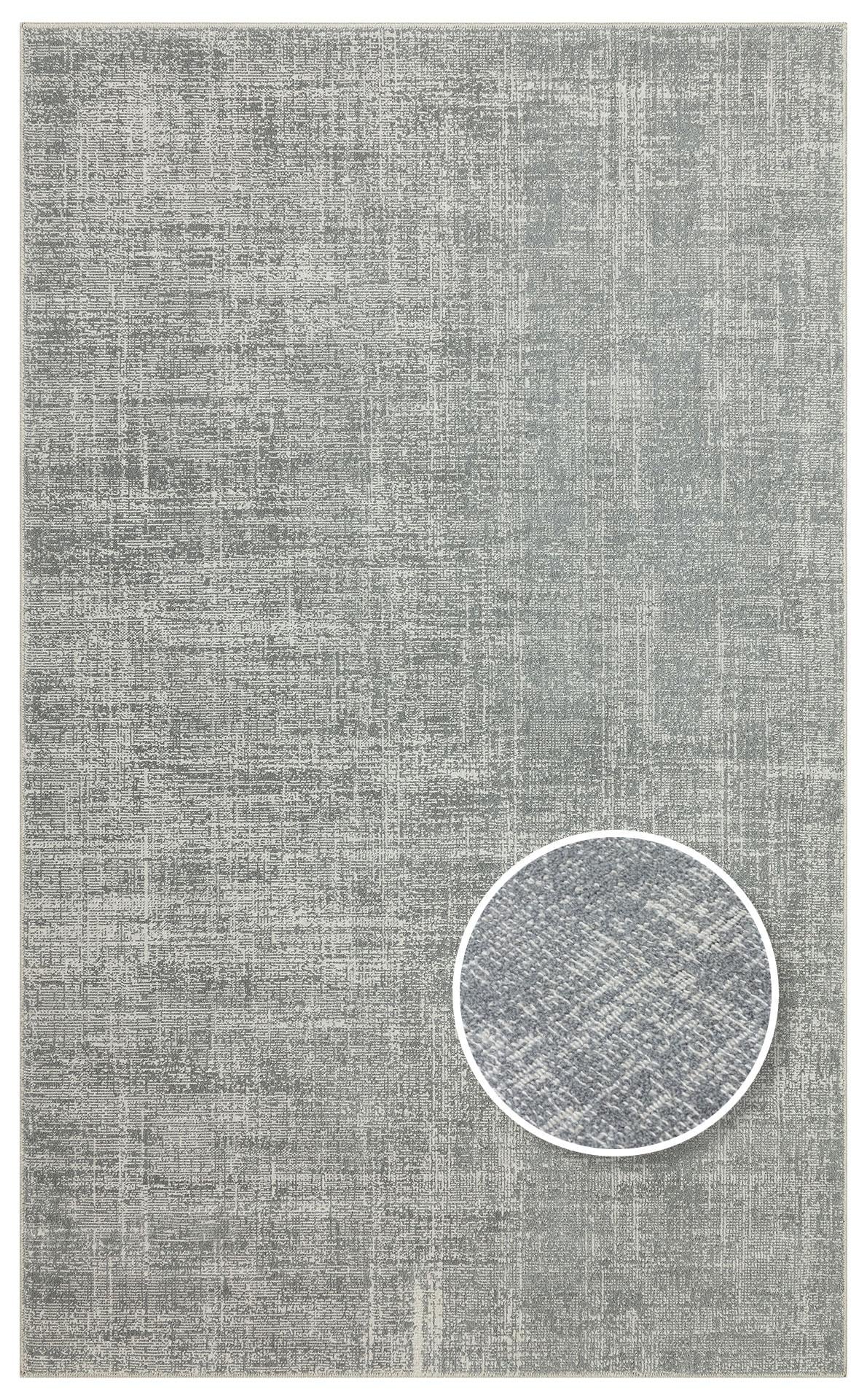 EKO Halı KALAHARI KLH PLAİN GREY  Özel Dokuma Tekniği ile Üretilen Modern Sade Desenli Makine Halısı