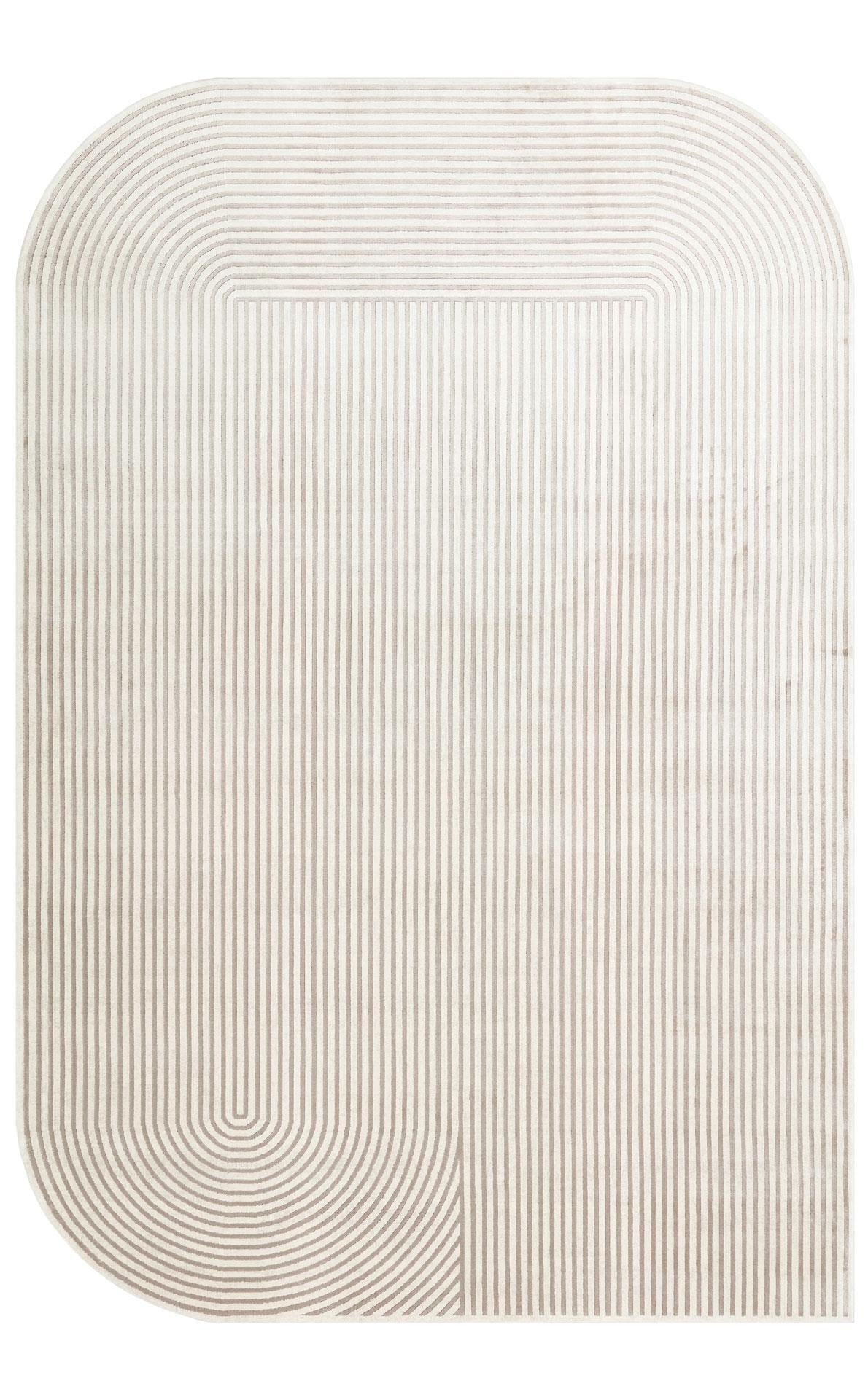 EKO Halı MERANO MRN 03 CREAM GREY Geometrik Desenli Yüksek Kalite Sık Dokuma Salon Halısı