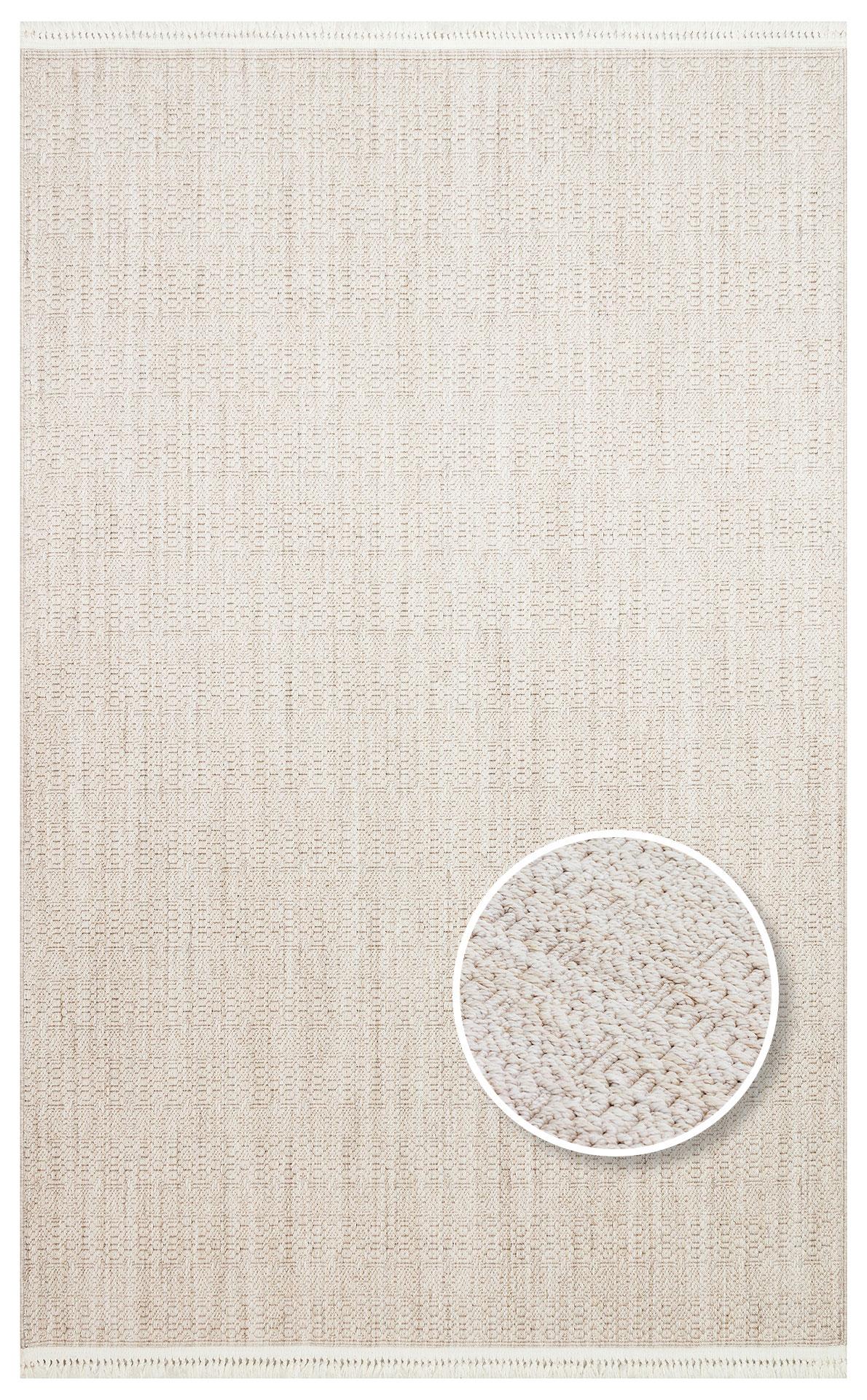 EKO Halı NORTE NRT 01 BEIGE Yumuşak Dokulu Hav Vermeyen Örgü Halı
