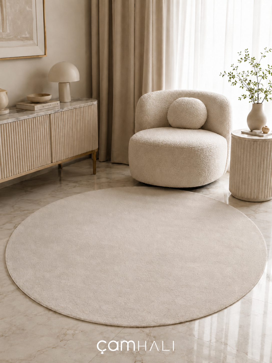 Eko Halı ZEN 01 D.STONE DAİRE Hav Toz Vermez Yumuşak Dokulu Salon Halısı Oturma Odası Halısı Yatak Odası Halısı Çocuk Odası Halısı Koridor Halısı Mutfak Halısı Modern Makine Halısı