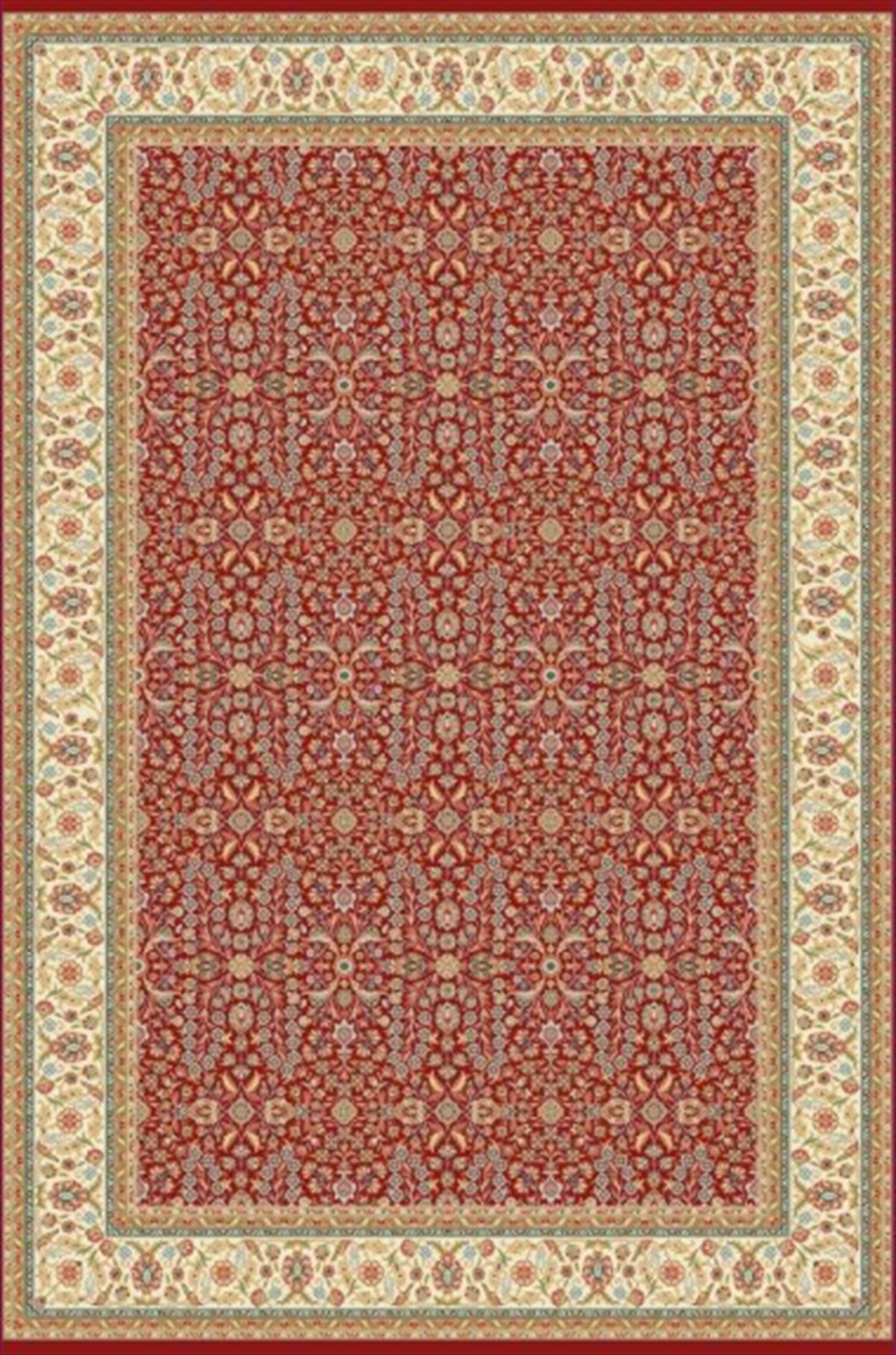 Elexus Halı İpekhane 1611 Krmızı Klasik Desen Salon Halısı