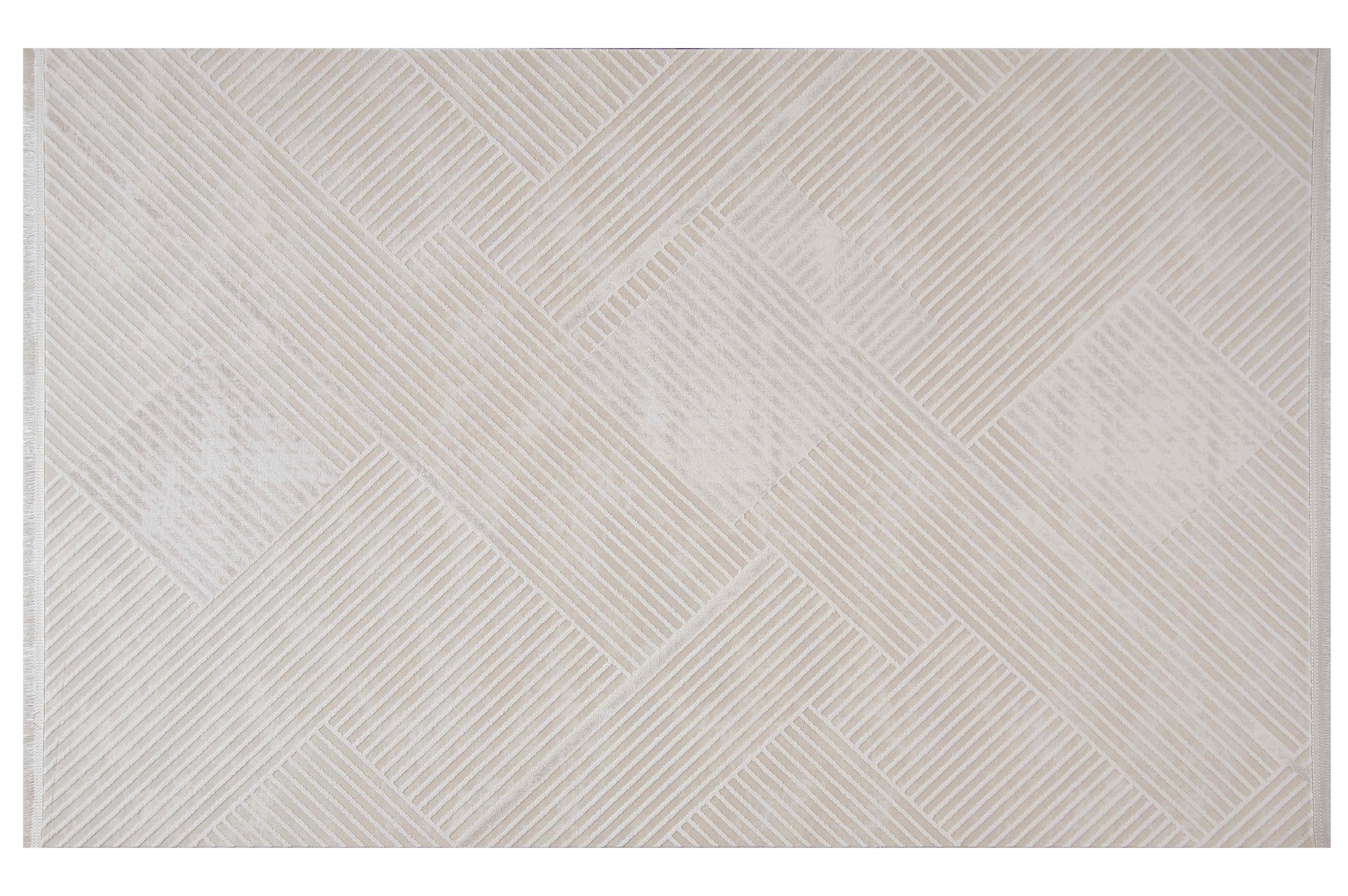 Kashe Halı Bella 4460 Krem Salon Halısı Oturma Odası Halısı Koridor Halısı Mutfak Halısı Modern Makine Halısı