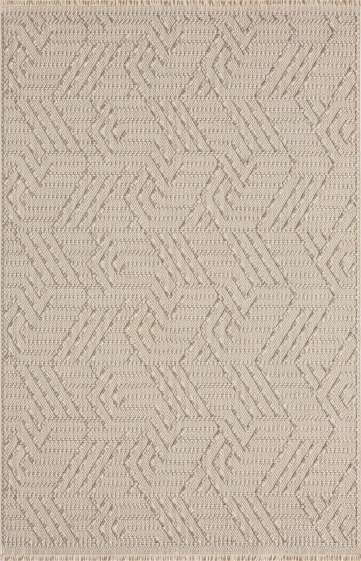 Sanat Halı Valör 3518 İskandinav Tarzı  Hav Toz Vermez Hasır Dokuma Modern Makine Halısı