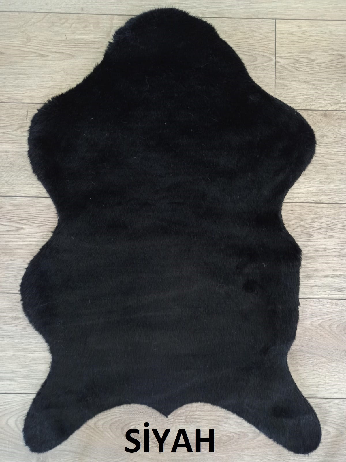 Tavşan Tüyü Suni Deri Tabanlı Yıkanabilir Peluş Post 60X90