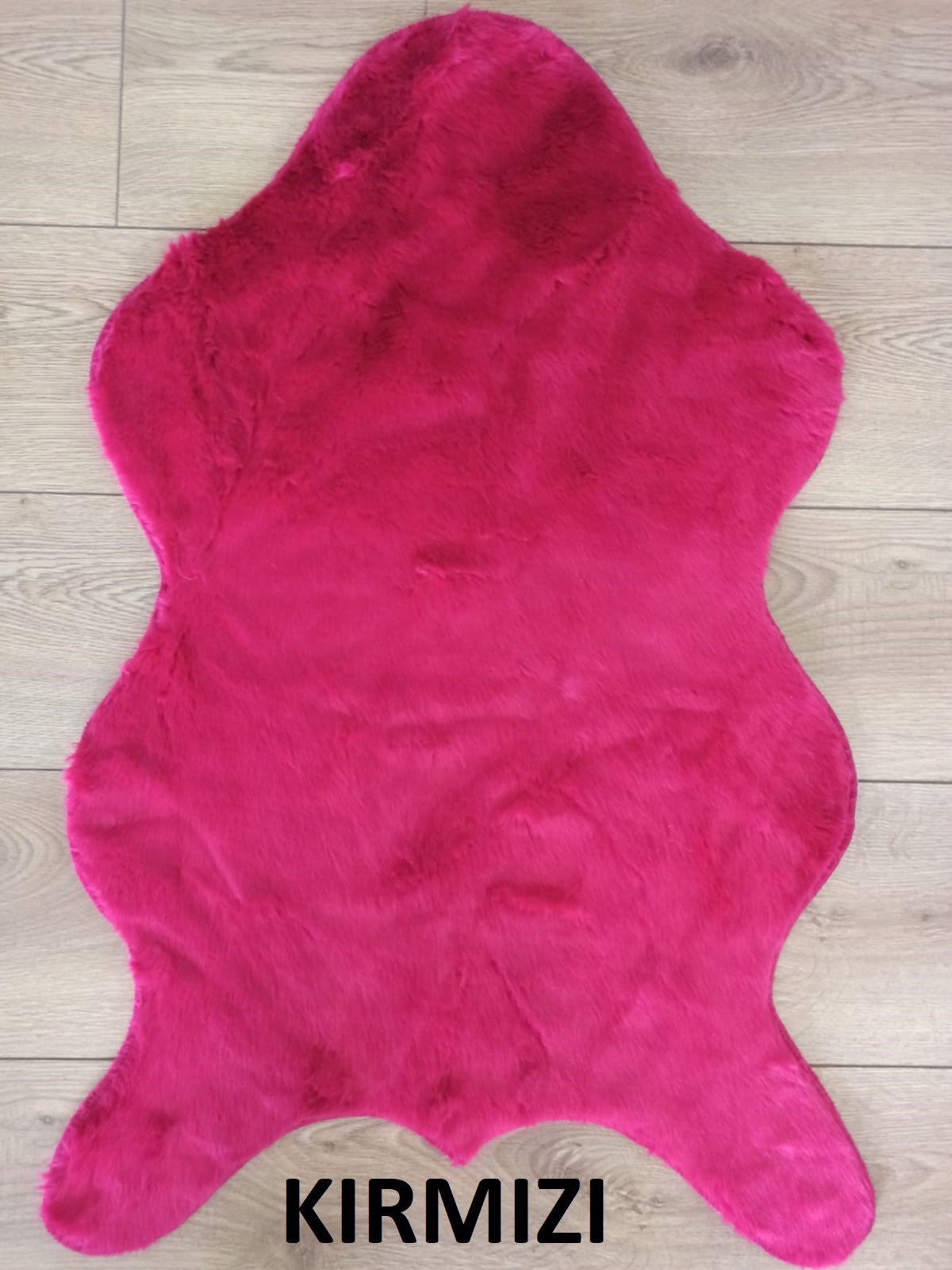 Tavşan Tüyü Suni Deri Tabanlı Yıkanabilir Peluş Post 60X90