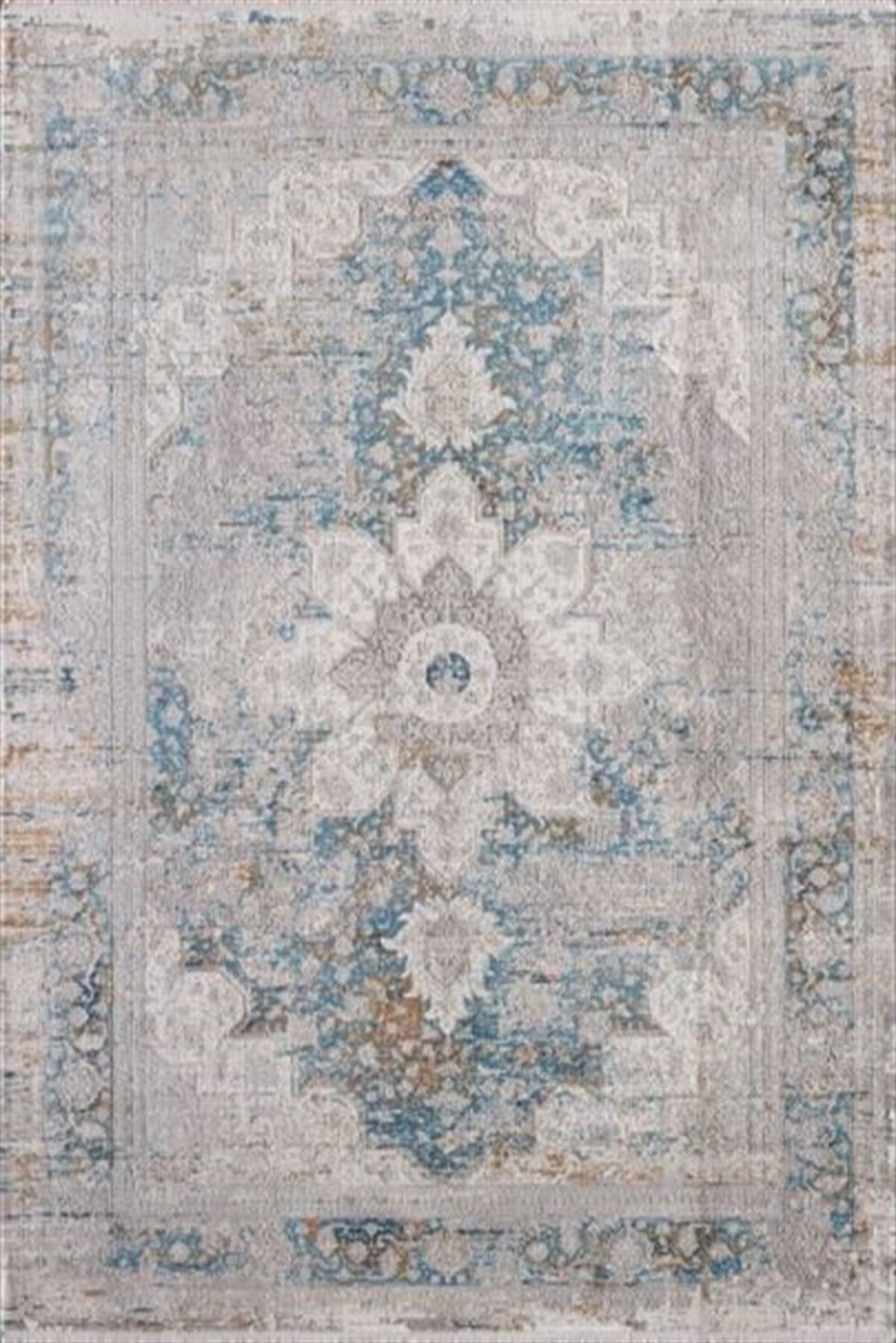 WOOLKNOT HALI CRAFT MT002 GRİ MAVİ
