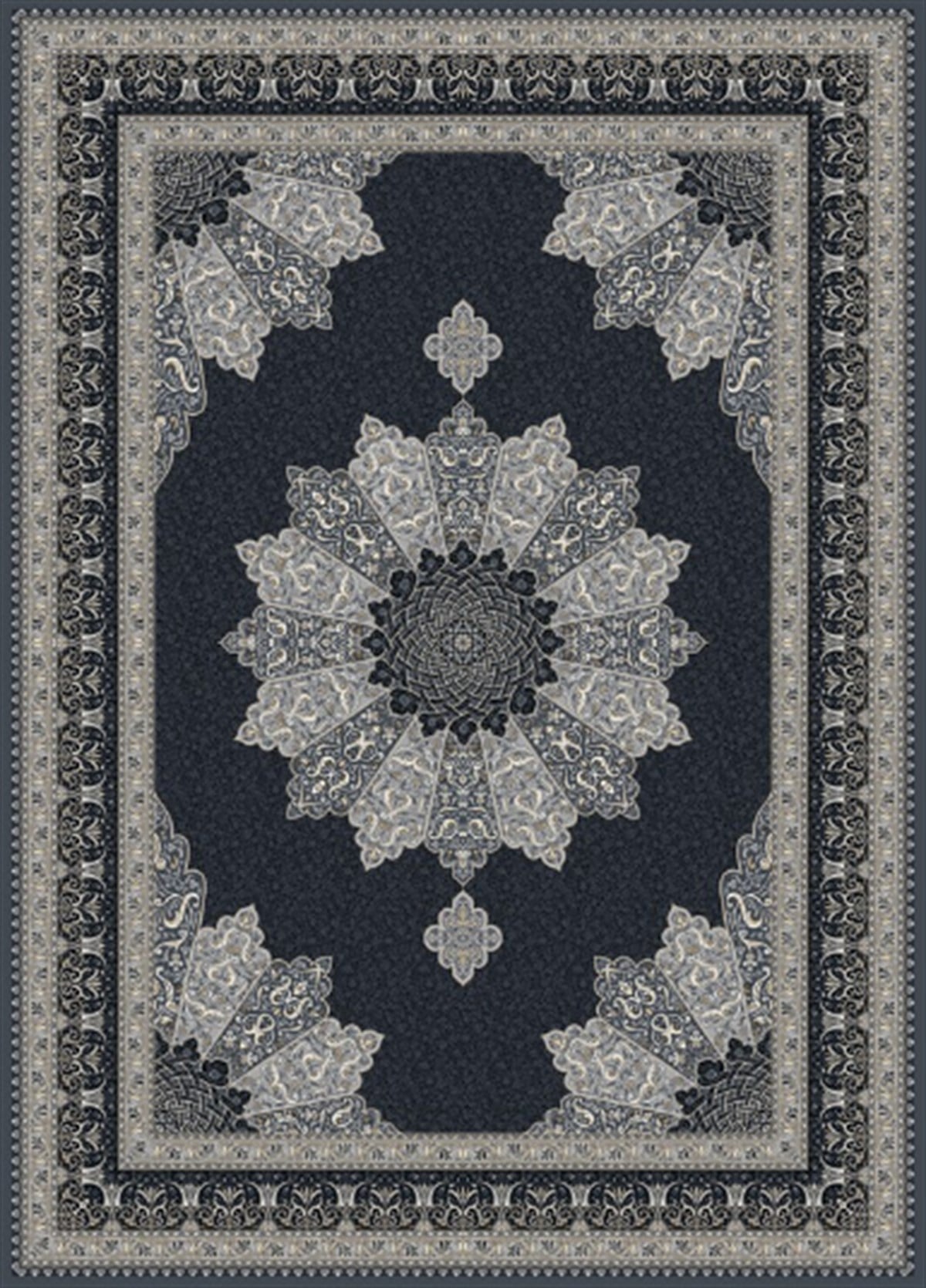 WOOLKNOT HALI İPEK 1160D SİYAH GRİ